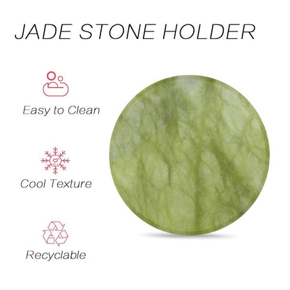 200 Pcs Eyelash Extension Adhesive Glue Pallet Sticker Pads & 1 Jade Stone - Disposable Waterproof Adhesive Holder for Lash Artists