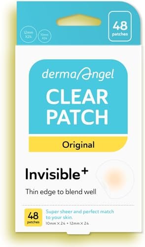 DERMA ANGEL Ultra Invisible Acne Patches for Cystic Acne - 48 Count, 3 Sizes, Day & Night Use Avelisse