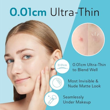 DERMA ANGEL Ultra Invisible Acne Patches for Cystic Acne - 48 Count, 3 Sizes, Day & Night Use Avelisse