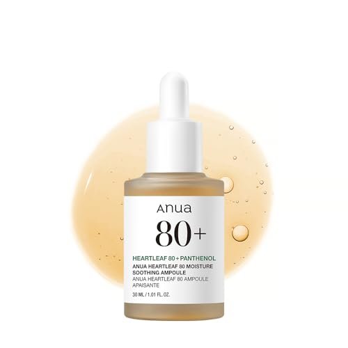 Anua Heartleaf 80 Soothing Ampoule - Hydrating Facial Serum for Glass Skin with Hyaluronic Acid & Panthenol, Lightweight Non-Greasy Korean Skincare, 1.01 fl.oz - görsel 2