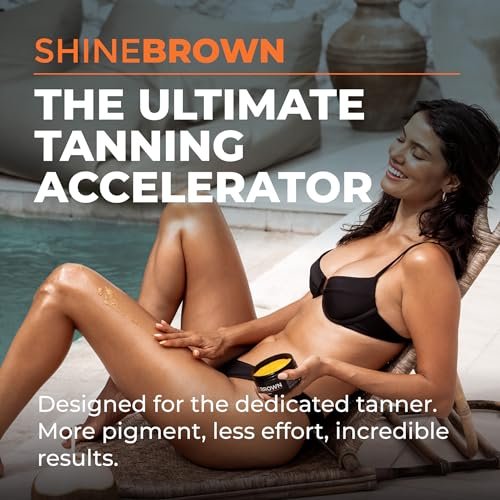 BYROKKO Shine Brown Tanning Accelerator Lotion - Indoor & Outdoor Fast Dark Tan Cream with Bronzer - Natural Botanical Oils for Face & Body - Water Resistant Formula - 7.1 Fl Oz Avelisse