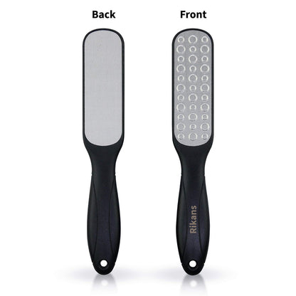 Rikans Colossal Foot File Set - Professional Stainless Steel Callus Remover for Wet or Dry Skin - 2-Pack Coarse Foot Rasp