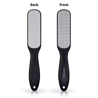 Rikans Colossal Foot File Set - Professional Stainless Steel Callus Remover for Wet or Dry Skin - 2-Pack Coarse Foot Rasp