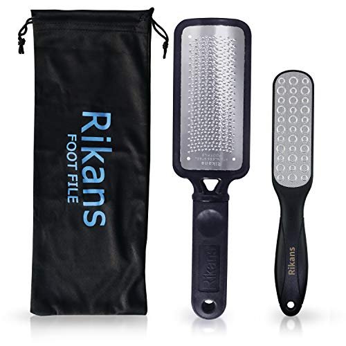 Rikans Colossal Foot File Set - Professional Stainless Steel Callus Remover for Wet or Dry Skin - 2-Pack Coarse Foot Rasp - görsel 2