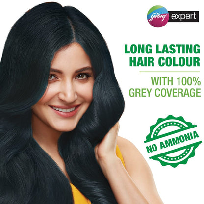 Godrej Expert Rich Crème Hair Colour - Natural Black (Pack of 4) | Long-Lasting, Ammonia-Free