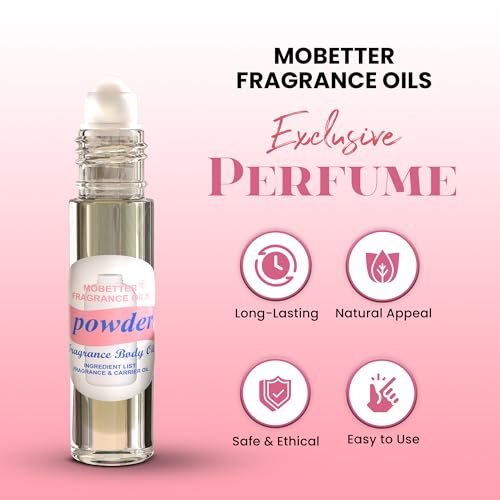 MOBETTER FRAGRANCE OILS Powder Fresh Scent Perfume Fragrance Body Oil Unisex - 0.33 Fl Oz - görsel 6