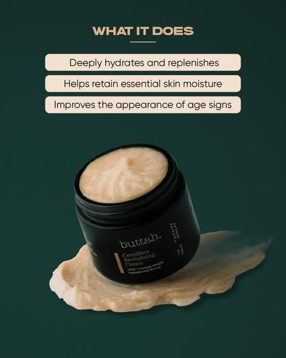 Buttah Skin CocoShea Revitalizing Cream 2oz – Natural African & Cocoa Butter Face Moisturizer for Dry, Melanin-Rich Skin