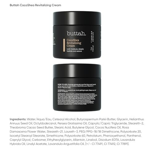 Buttah Skin CocoShea Revitalizing Cream 2oz – Natural African & Cocoa Butter Face Moisturizer for Dry, Melanin-Rich Skin - görsel 4