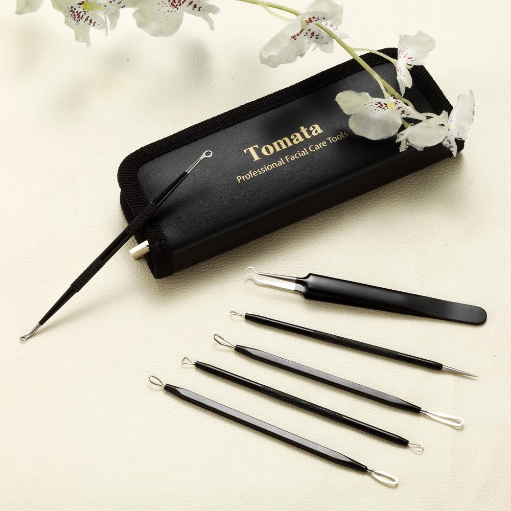 Professional Blackhead Remover Pimple Popper Tool Kit – 6 Piece Stainless Steel Comedone Extractor Set - görsel 13