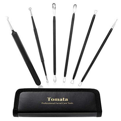 Professional Blackhead Remover Pimple Popper Tool Kit – 6 Piece Stainless Steel Comedone Extractor Set