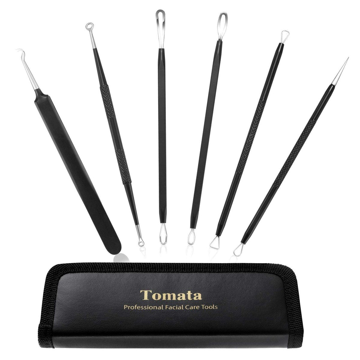 Professional Blackhead Remover Pimple Popper Tool Kit – 6 Piece Stainless Steel Comedone Extractor Set - görsel 1
