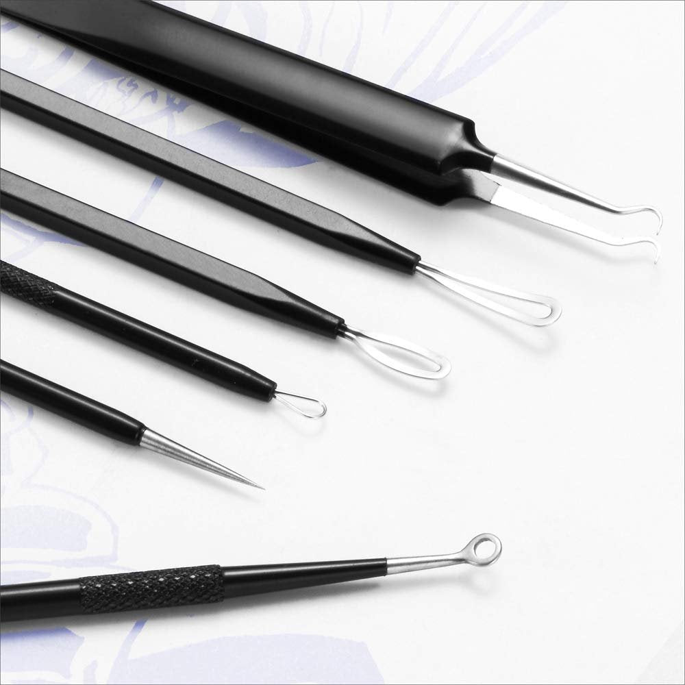 Professional Blackhead Remover Pimple Popper Tool Kit – 6 Piece Stainless Steel Comedone Extractor Set - görsel 11
