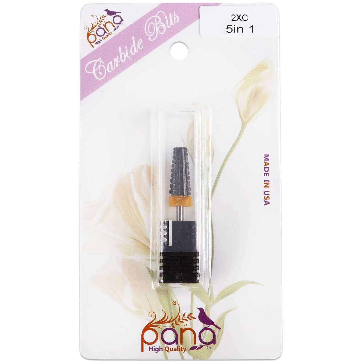PANA Nail Carbide 5 in 1 Bit – Two-Way Rotating, Fast Acrylic & Hard Gel Removal, 3/32" Shank, Double Coarse (2XC), Black - görsel 15