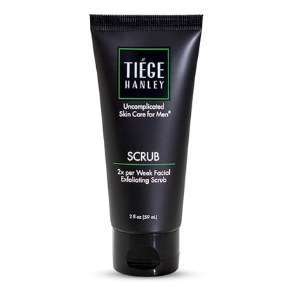 Tiege Hanley Exfoliating Face Wash for Men - Gentle Fragrance-Free Face Scrub with Apricot Seed Powder, Vitamin B3, & Allantoin, Cooling Exfoliator for Sensitive Skin, 2 FL Oz Avelisse