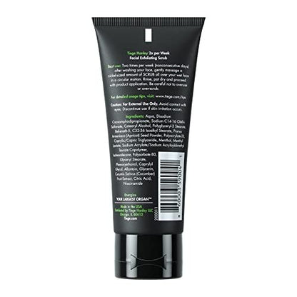 Tiege Hanley Exfoliating Face Wash for Men - Gentle Fragrance-Free Face Scrub with Apricot Seed Powder, Vitamin B3, & Allantoin, Cooling Exfoliator for Sensitive Skin, 2 FL Oz Avelisse