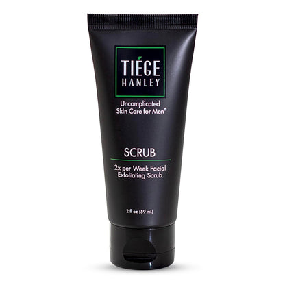 Tiege Hanley Exfoliating Face Wash for Men - Gentle Fragrance-Free Face Scrub with Apricot Seed Powder, Vitamin B3, & Allantoin, Cooling Exfoliator for Sensitive Skin, 2 FL Oz Avelisse