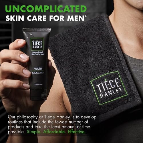 Tiege Hanley Exfoliating Face Wash for Men - Gentle Fragrance-Free Face Scrub with Apricot Seed Powder, Vitamin B3, & Allantoin, Cooling Exfoliator for Sensitive Skin, 2 FL Oz Avelisse