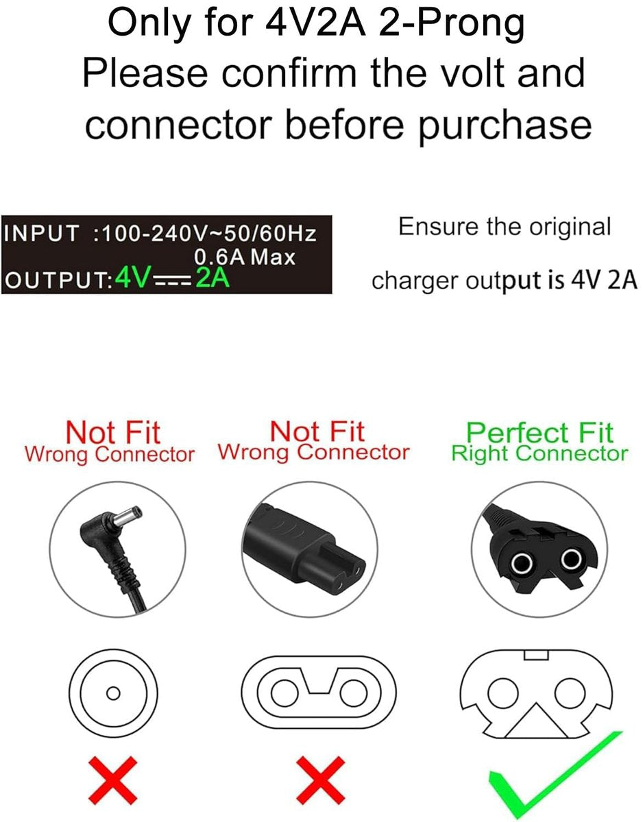 Replacement Wahl Magic Clipper Cordless Charger 4V - Compatible with Wahl 8164/8591/8148/8504, 5-Star Magic Clip, 1919 100 Year Hair Clipper Avelisse