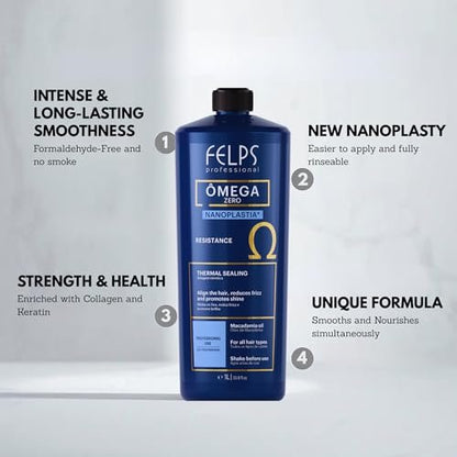 Felps Professional Thermal Sealing Omega Zero Unique Nanoplastia Hair Treatment 500ml Avelisse
