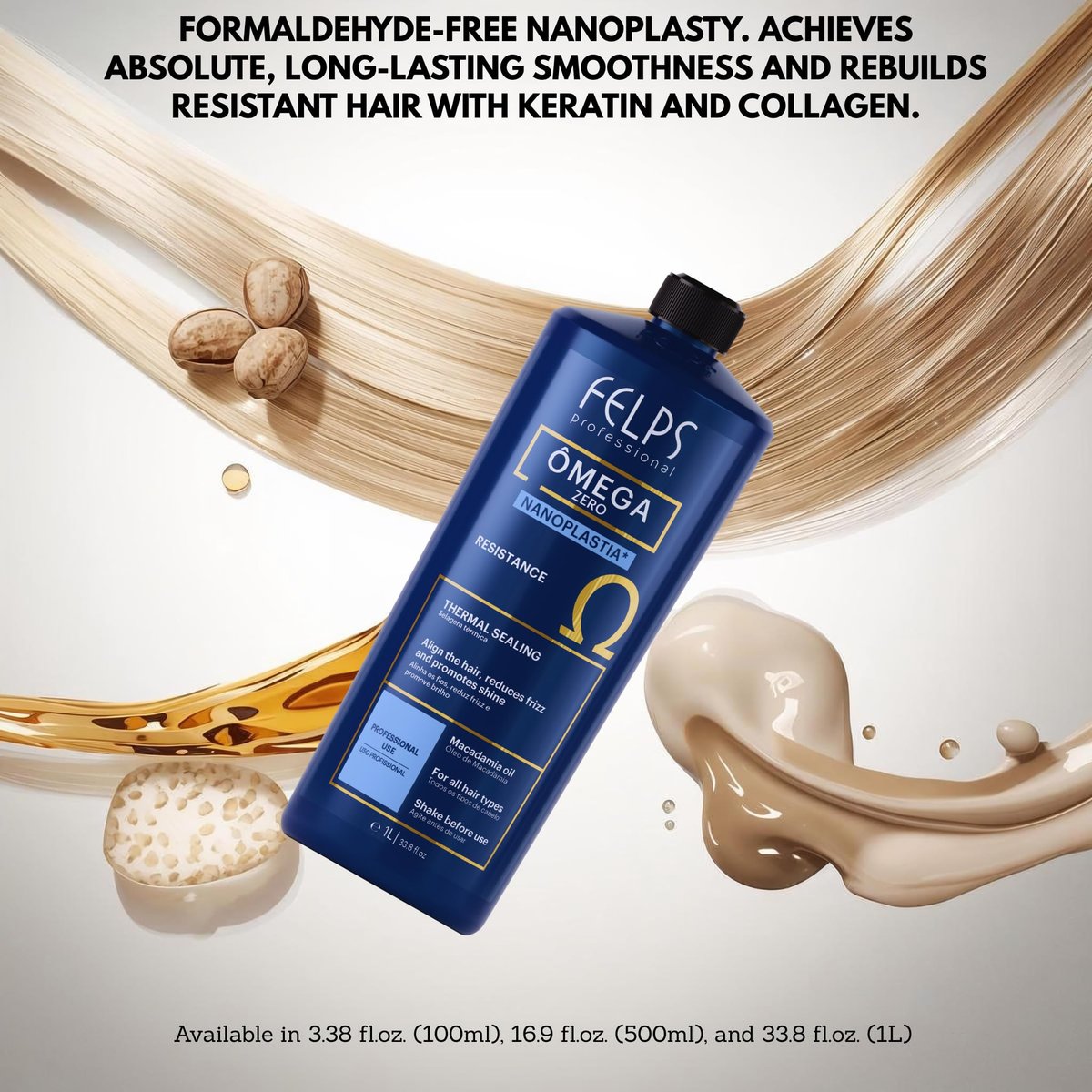 Felps Professional Thermal Sealing Omega Zero Unique Nanoplastia Hair Treatment 500ml Avelisse