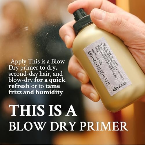 Davines This Is A Blow Dry Primer - No Hold Volume & Anti-Humidity Spray, Heat Protection & Natural Shine, 8.45 oz Avelisse