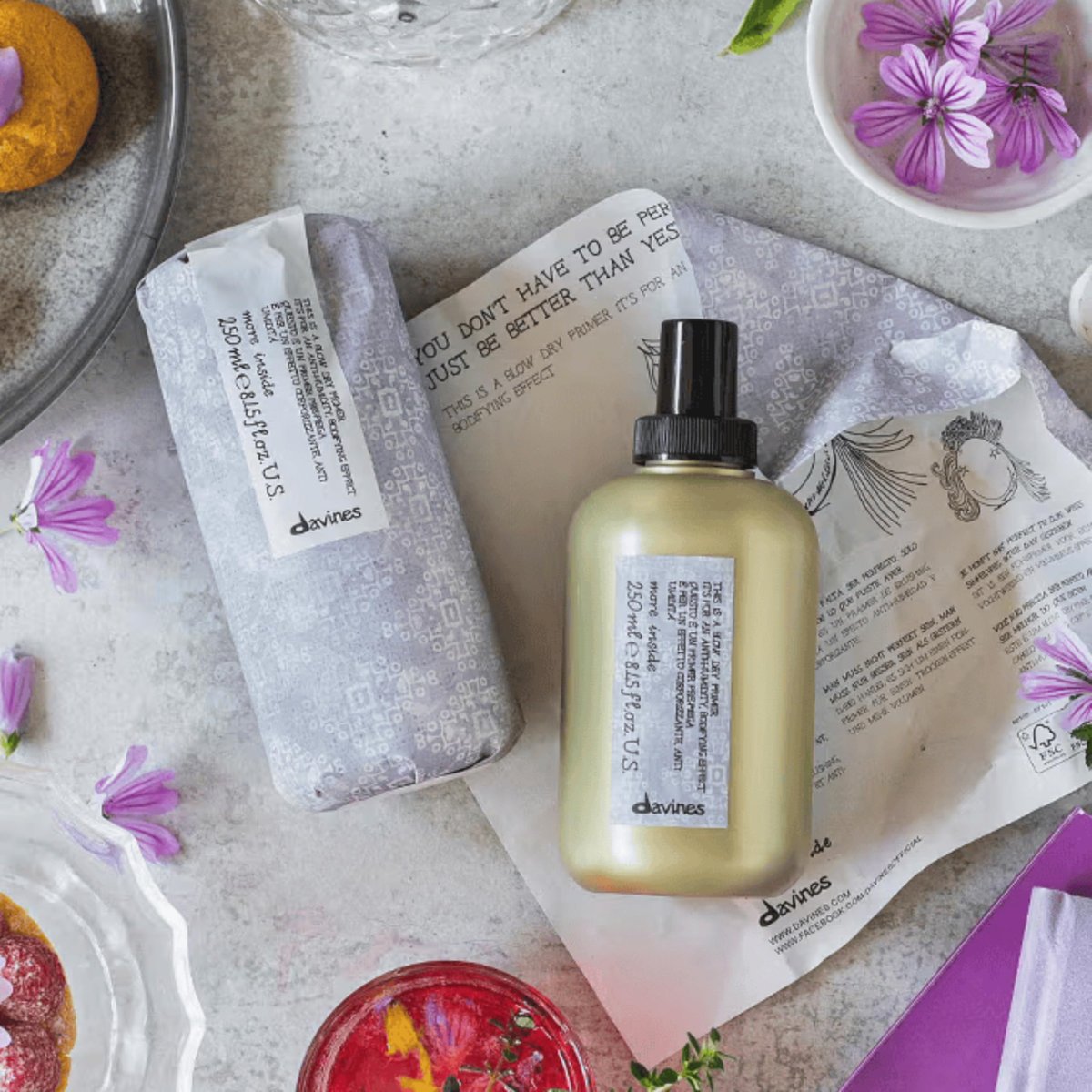Davines This Is A Blow Dry Primer - No Hold Volume & Anti-Humidity Spray, Heat Protection & Natural Shine, 8.45 oz Avelisse