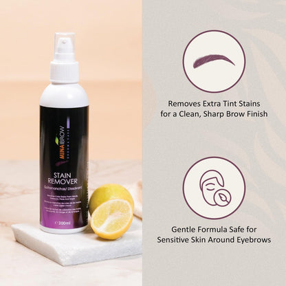 Mina Henna Tint Stain Remover – Gently Remove Hair Color from Scalp, Skin, Eyebrows, Beard & Mustache (200ml)