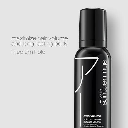 shu uemura art of hair Awa Volume Volumizing Mousse for Fine Hair – Maximum Volume & Lasting Body, Medium Hold, 5 Fl Oz Avelisse