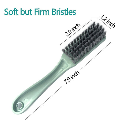 Curved Handle Nail Brush and Foot Scrubber Set - 4 Pack Hand Fingernail Cleaning Brush for Home Laundry, Shoes, Clothes, Toes, and Feet Avelisse
