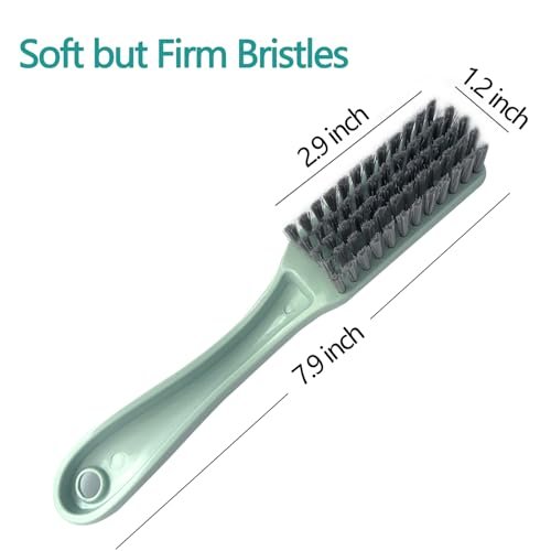 Curved Handle Nail Brush and Foot Scrubber Set - 4 Pack Hand Fingernail Cleaning Brush for Home Laundry, Shoes, Clothes, Toes, and Feet Avelisse