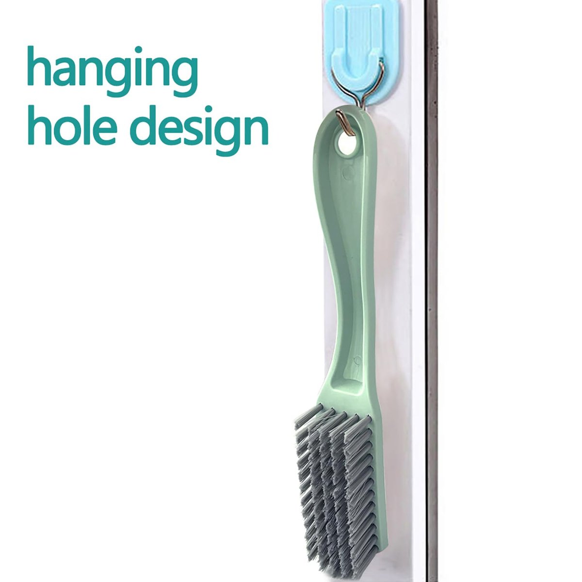 Curved Handle Nail Brush and Foot Scrubber Set - 4 Pack Hand Fingernail Cleaning Brush for Home Laundry, Shoes, Clothes, Toes, and Feet Avelisse