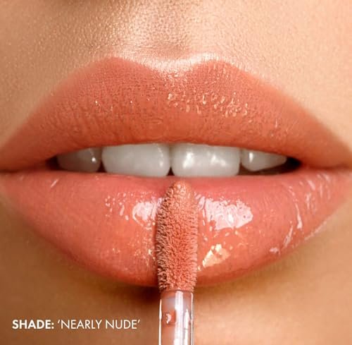 ICONIC LONDON Lip Pumping Gloss - Nearly Nude (Soft Taupe) - High-Shine, Non-Sticky Lip Gloss with Biomimetic Peptide for Voluminous Lips - Cruelty Free & Vegan - 0.16 Fl Oz - görsel 6