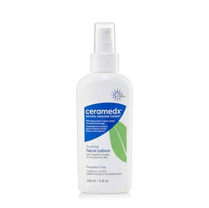 Ceramedx Soothing Facial Lotion – Natural Ceramide Moisturizer for Dry, Sensitive Skin | Fragrance Free, Vegan & Cruelty Free | 4 fl oz Avelisse