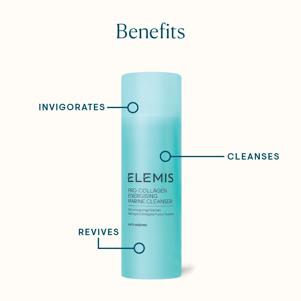 ELEMIS Pro-Collagen Energising Marine Cleanser 150ml – Anti-Aging Gel Face Wash to Purify, Energize & Refresh Skin with Magnesium & Zinc Avelisse