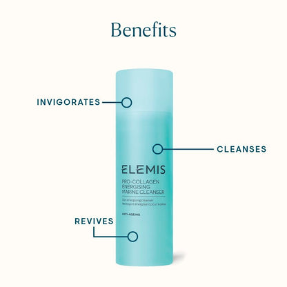 ELEMIS Pro-Collagen Energising Marine Cleanser 150ml – Anti-Aging Gel Face Wash to Purify, Energize & Refresh Skin with Magnesium & Zinc Avelisse