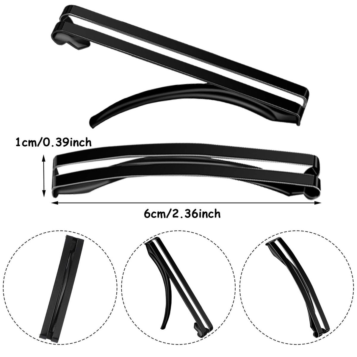 48 Pieces No Slip Metal Hair Clips – Gold, Silver, Black & Coffee Open Center Barrettes for Women Avelisse
