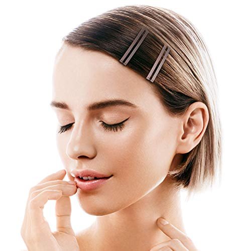 48 Pieces No Slip Metal Hair Clips – Gold, Silver, Black & Coffee Open Center Barrettes for Women Avelisse