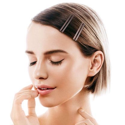 48 Pieces No Slip Metal Hair Clips – Gold, Silver, Black & Coffee Open Center Barrettes for Women Avelisse