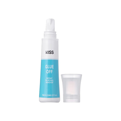 KISS Glue OFF Instant Press On Nails & Nail Glue Remover - Safe, Gentle Formula with Castor Oil & Pro Vitamin B, 0.45 fl. oz.