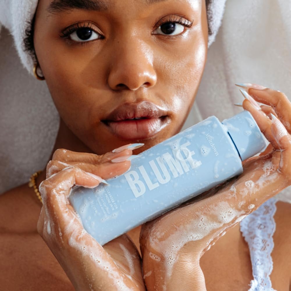 Blume Meltdown Salicylic Acid Cleanser - Balancing Gel Face Wash for Oily Skin - Hydrating Facial Cleanser with Glycerin & Ceramides - Non-Stripping & Makeup-Removing Skin Care (6 oz) Avelisse