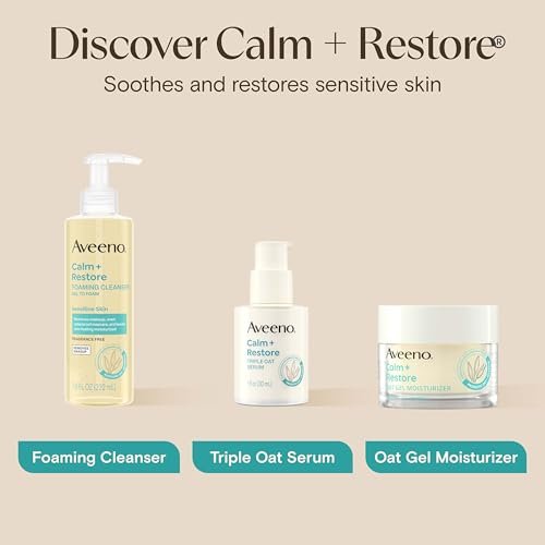 Aveeno Calm + Restore Triple Oat Hydrating Face Serum for Sensitive Skin, Gentle Lightweight Facial Serum, Fragrance-Free & Hypoallergenic, 1 fl. oz - görsel 14