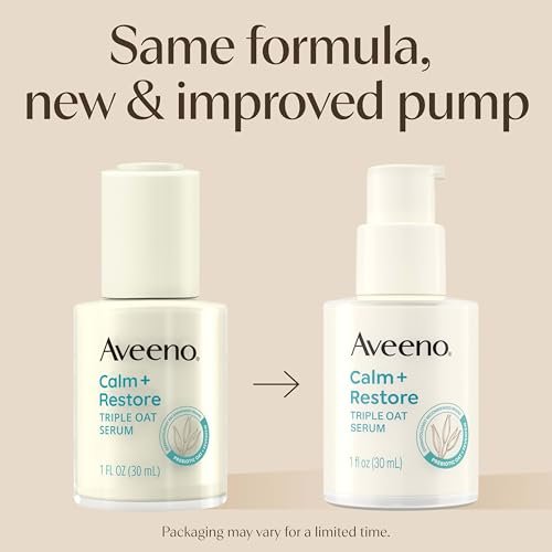 Aveeno Calm + Restore Triple Oat Hydrating Face Serum for Sensitive Skin, Gentle Lightweight Facial Serum, Fragrance-Free & Hypoallergenic, 1 fl. oz - görsel 4