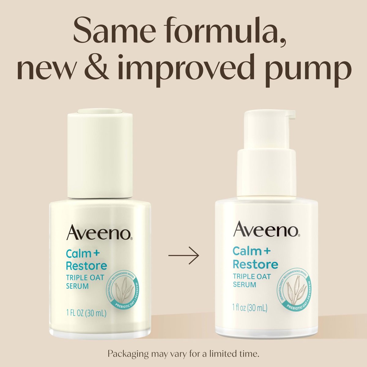 Aveeno Calm + Restore Triple Oat Hydrating Face Serum for Sensitive Skin, Gentle Lightweight Facial Serum, Fragrance-Free & Hypoallergenic, 1 fl. oz - görsel 3