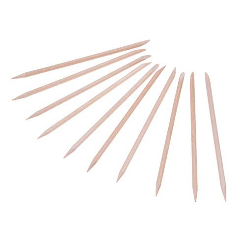 Kare & Kind 100x Double-Sided Orange Wood Nail Sticks - Cuticle Pusher Remover Cleaner - Manicure, Pedicure, DIY - Home, Nail Salon - for Beginners and Professional Nail Technicians - görsel 6
