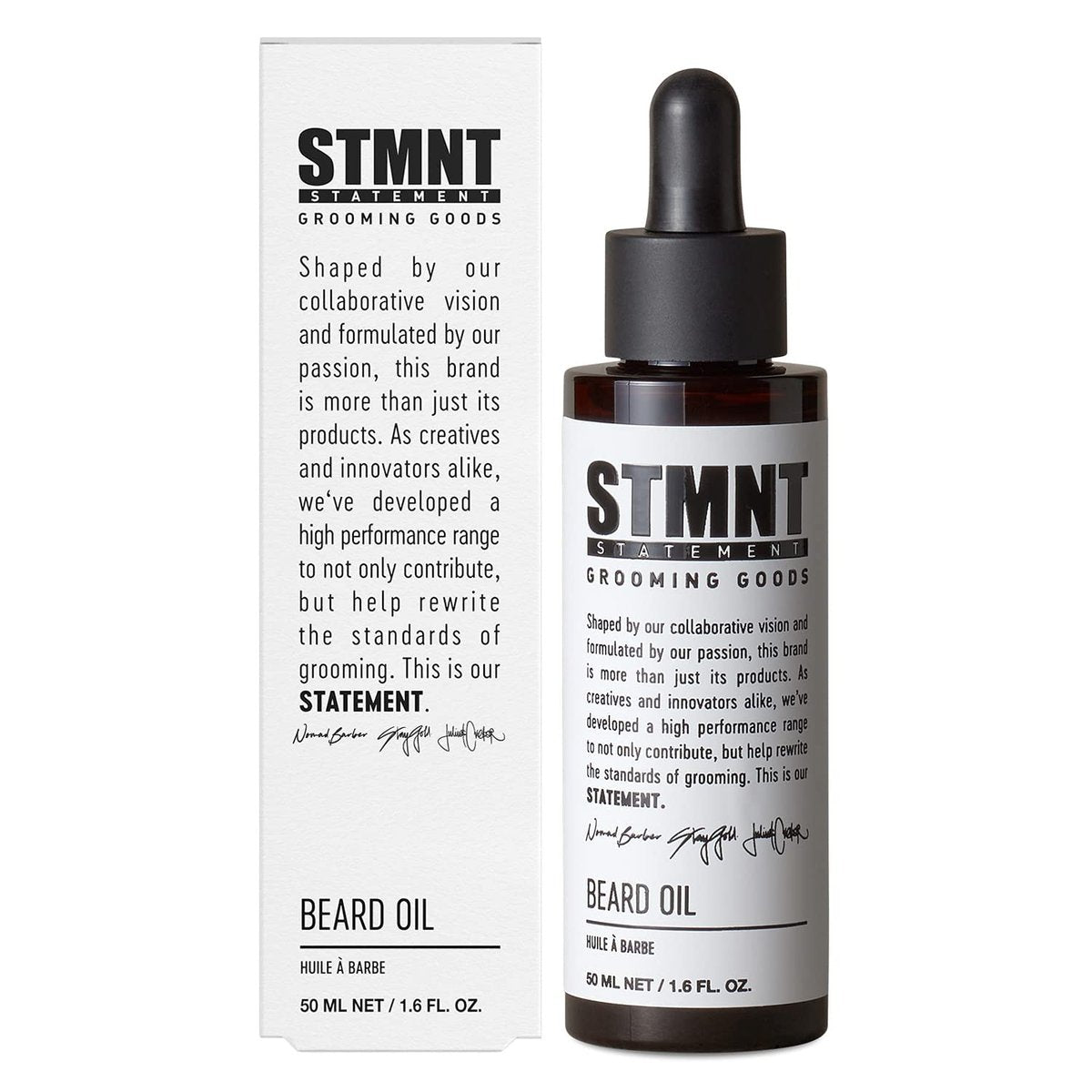 STMNT Grooming Goods Beard Oil, 1.6 oz – Silicone Free, Moisturizing Formula with Natural Oils Avelisse