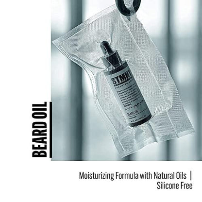 STMNT Grooming Goods Beard Oil, 1.6 oz – Silicone Free, Moisturizing Formula with Natural Oils Avelisse