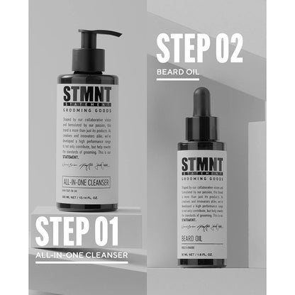 STMNT Grooming Goods Beard Oil, 1.6 oz – Silicone Free, Moisturizing Formula with Natural Oils Avelisse