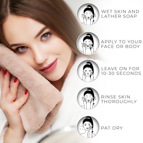 Natrulo Dead Sea Salt & Goat Milk Soap Bar – 4oz All Natural Face & Body Soap for Psoriasis, Eczema, Acne, Dry Skin – Exfoliating, Brightening, Nourishing - görsel 10