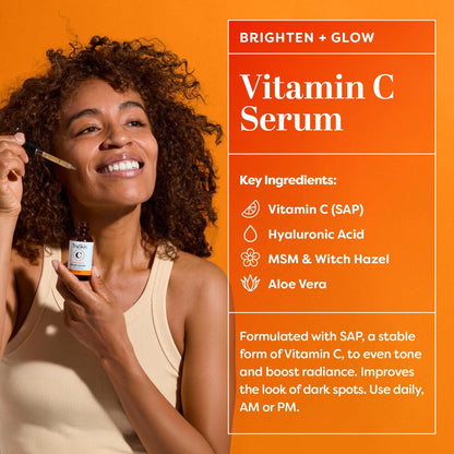 TruSkin Face Serum Duo – Vitamin C & Retinol Serums for AM & PM Anti-Aging Skincare Routine, Brightening & Smoothing Facial Serums, 1 fl oz Each Avelisse