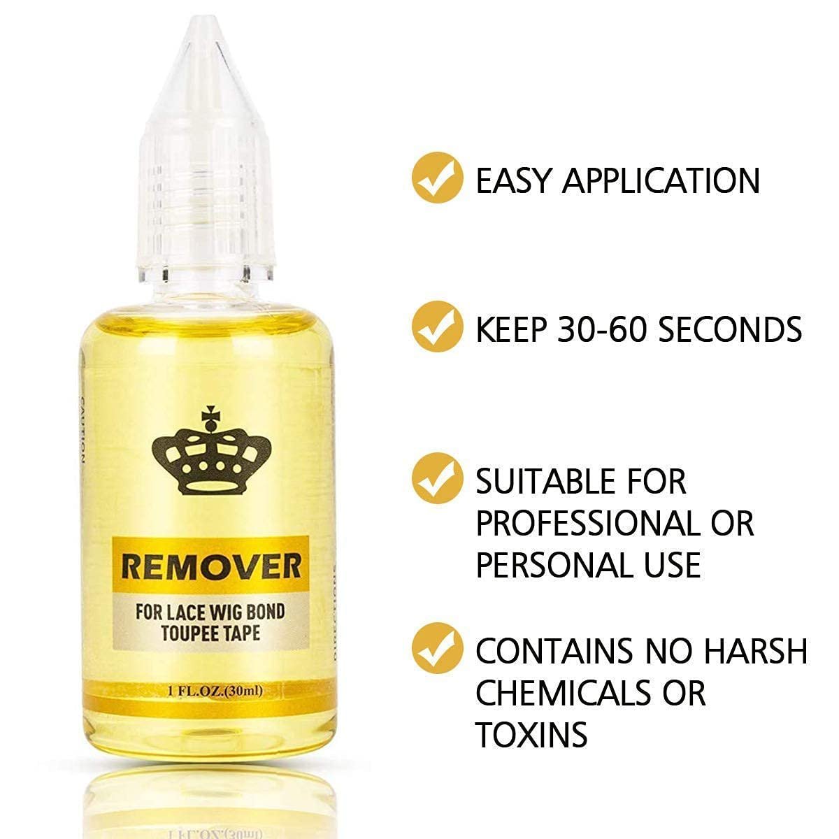 Fast Acting Remover for Tape-in Hair Extensions, Wig Glue, and Double-Sided Extension Tape (One Bottle) - Piaou - görsel 3
